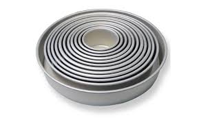 Silver Aluminium Round Cake Mold
